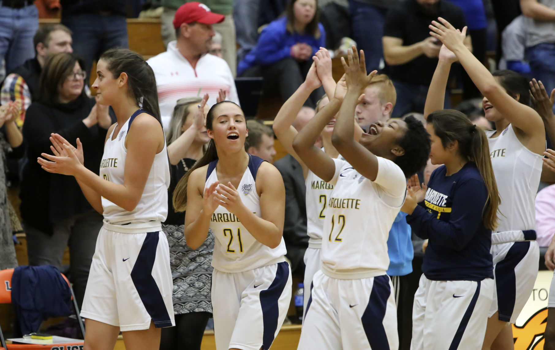 Marquette Catholic/Northfield, girls semistate basektball